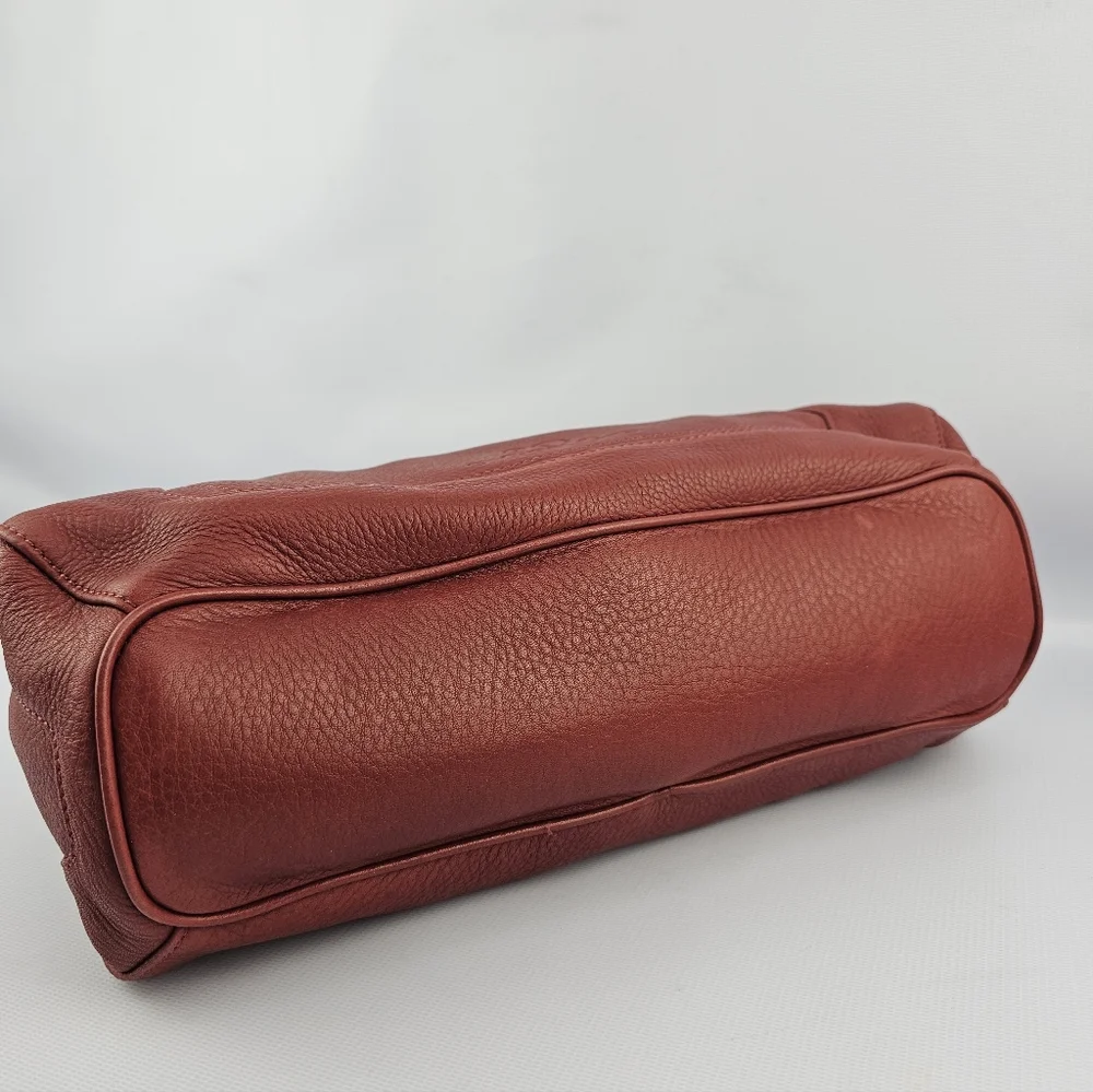 Longaberger Leather So Rachel Boho Shoulder Bag Merlot/Red - Picture 4 of 12